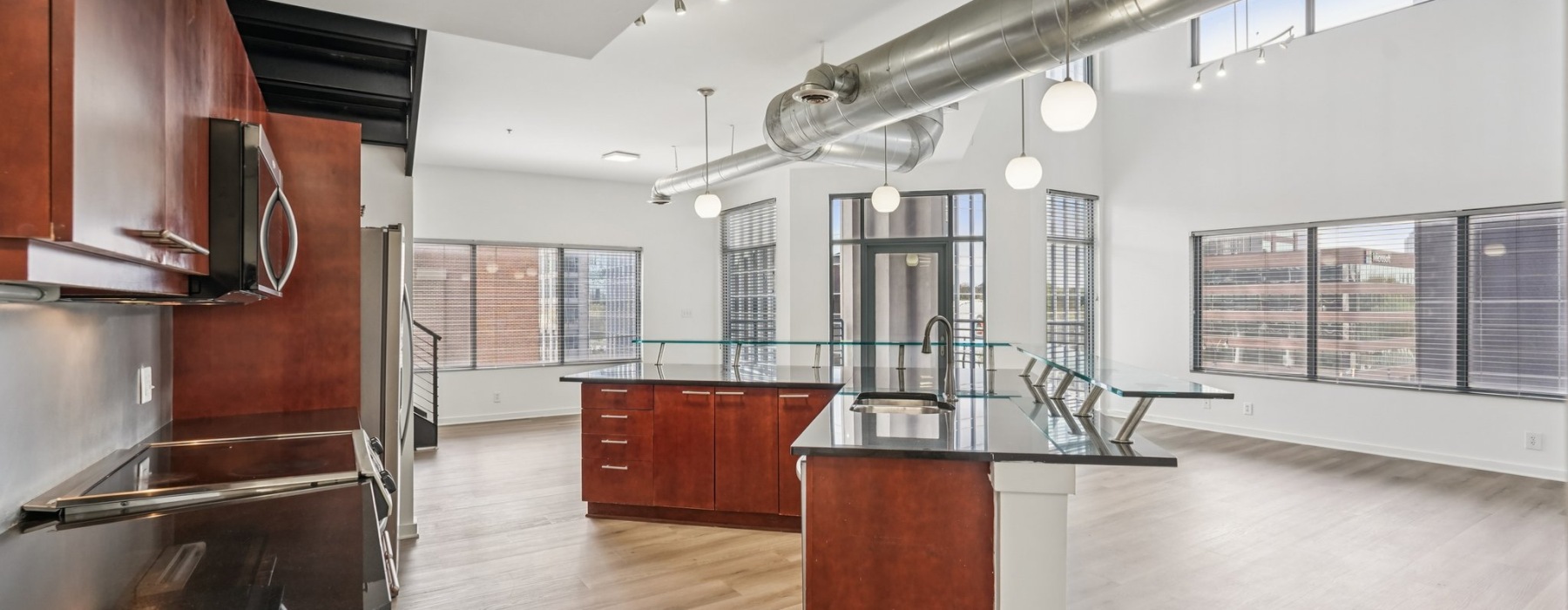 Kitchen and living area