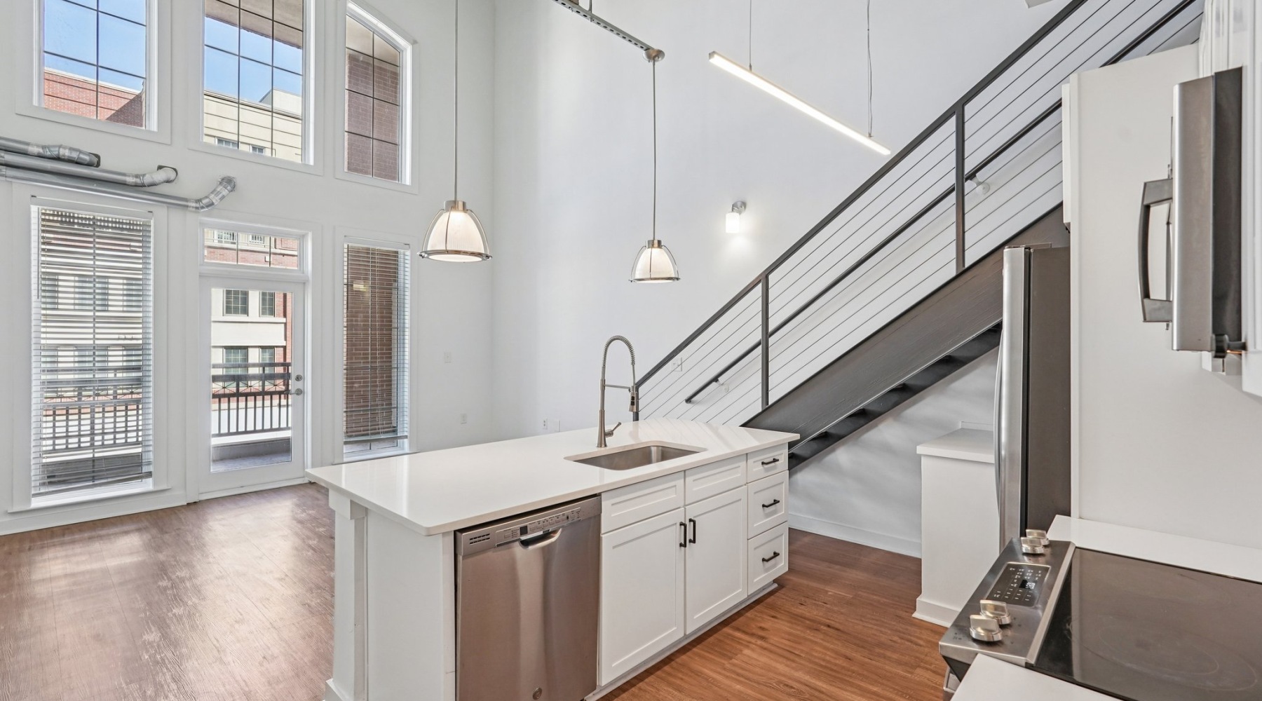 kitchen with ample counter-space and modern appliances