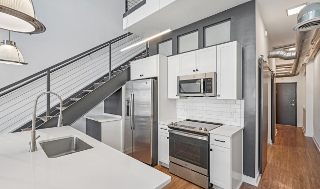 kitchen with ample counter-space and modern appliances