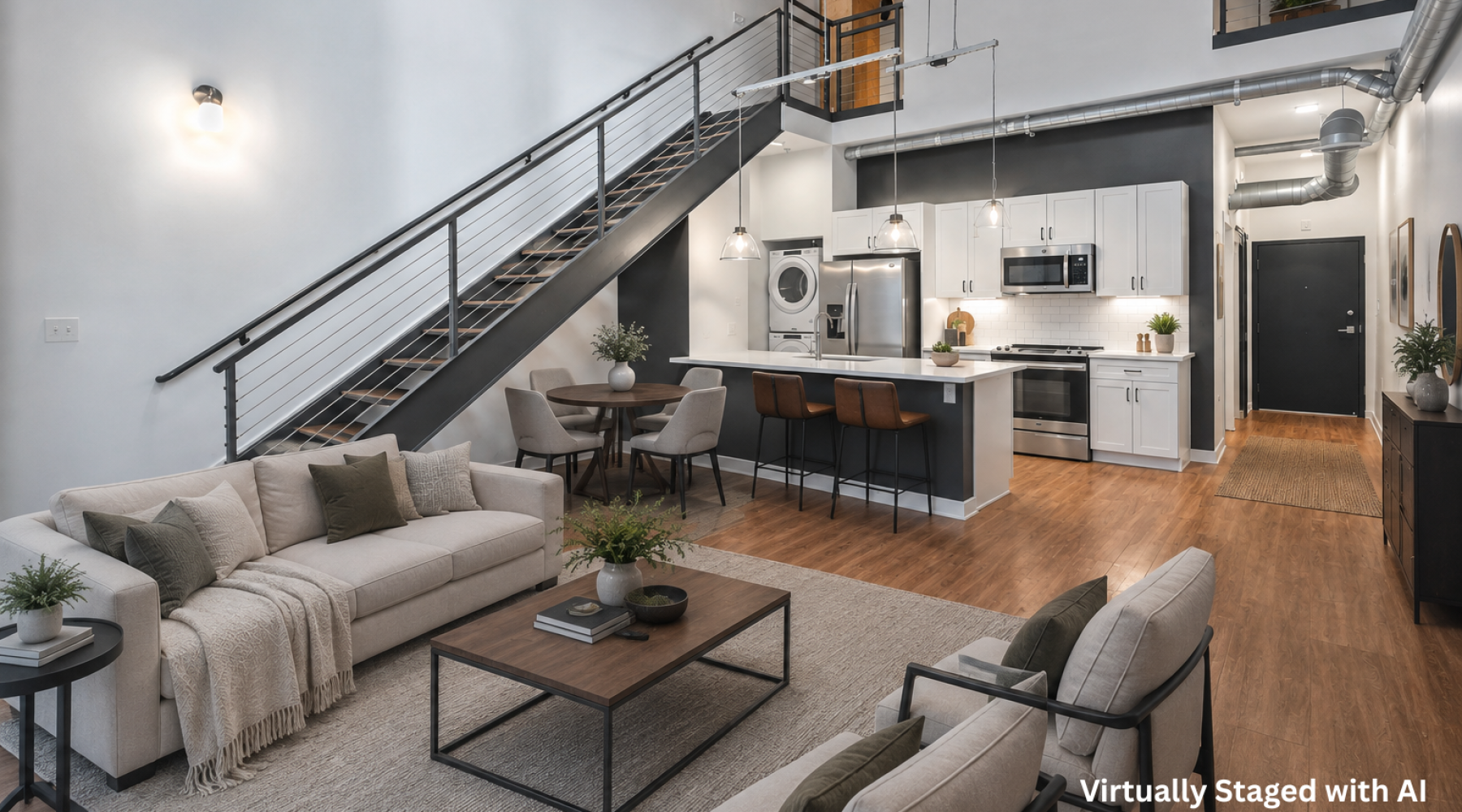 kitchen with ample counter-space and modern appliances